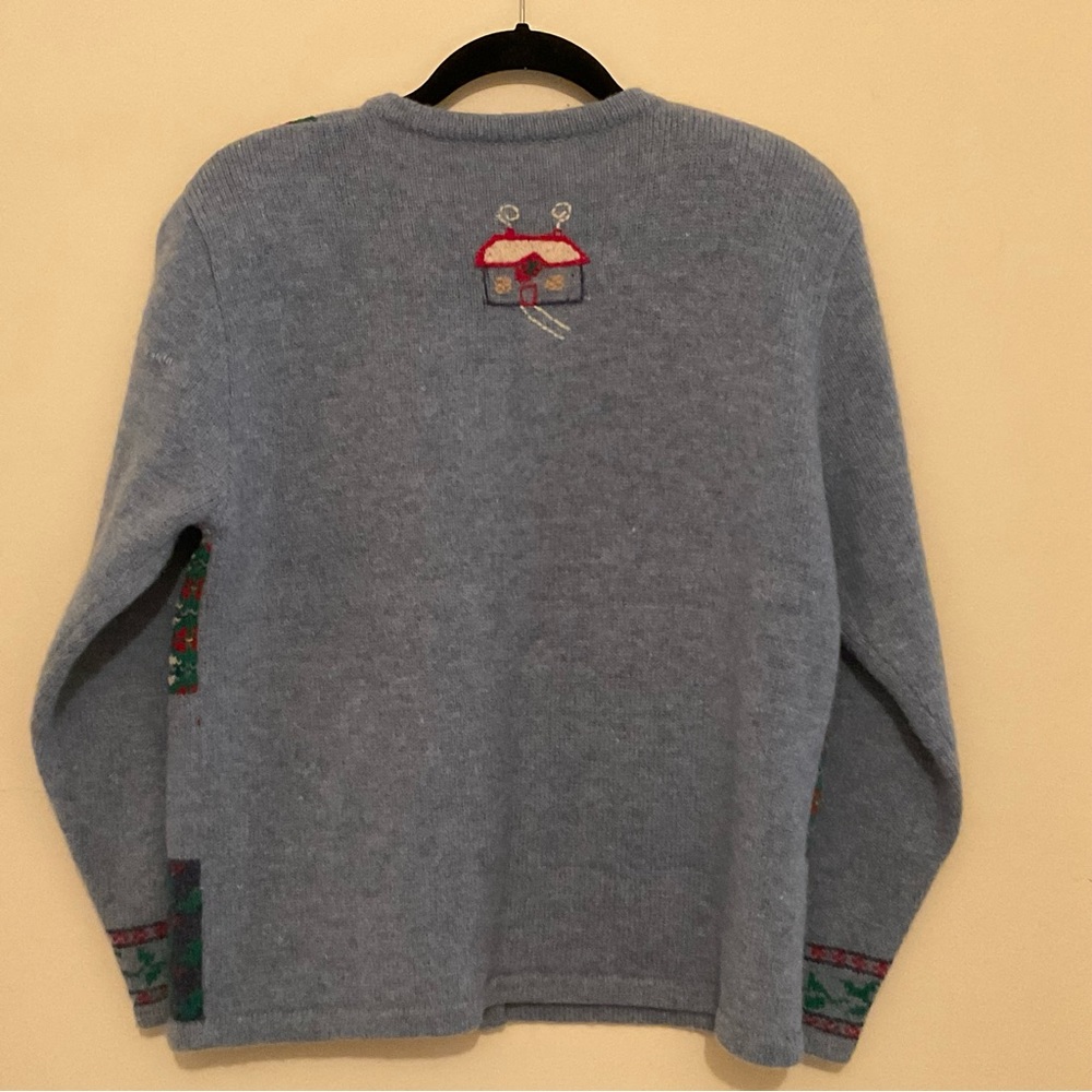 Talbots Med Wool Patchwork Embroidered Granny Squ… - image 6